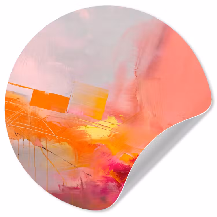 Behangcirkel - Abstract - Kleurrijk - Modern - Roze — 1