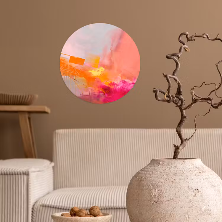 Behangcirkel - Abstract - Kleurrijk - Modern - Roze — 2