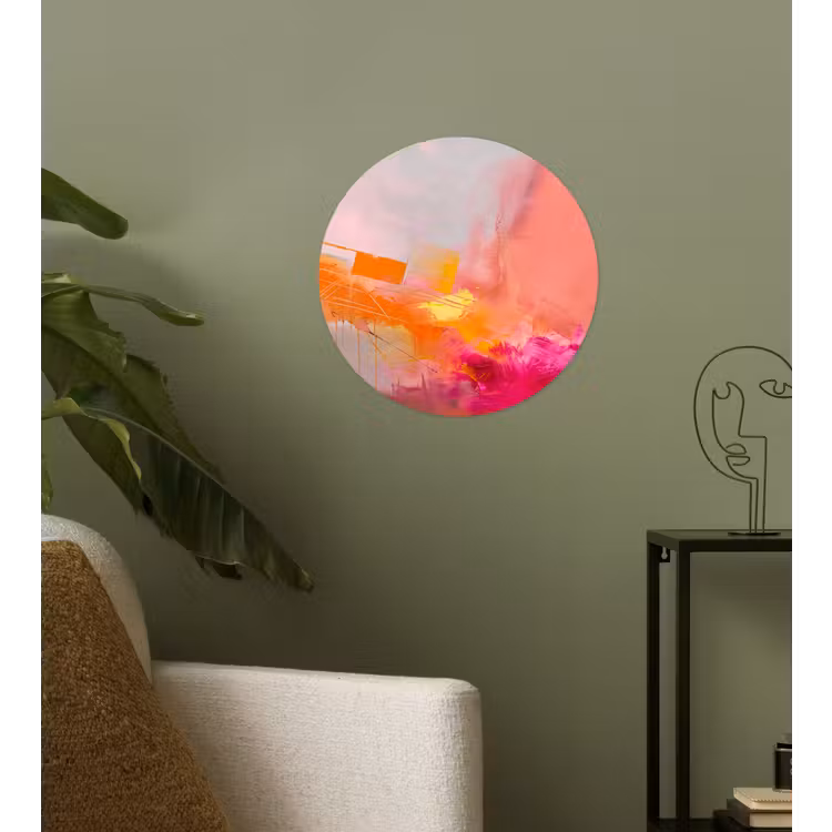 Behangcirkel - Abstract - Kleurrijk - Modern - Roze — 3