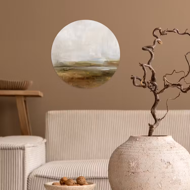 Behangcirkel - Abstract - Landschap - Natuur - Beige - Bruin — 2