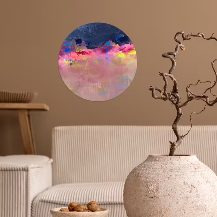 Behangcirkel - Abstract - Textuur - Kleuren - Modern - Roze — 2