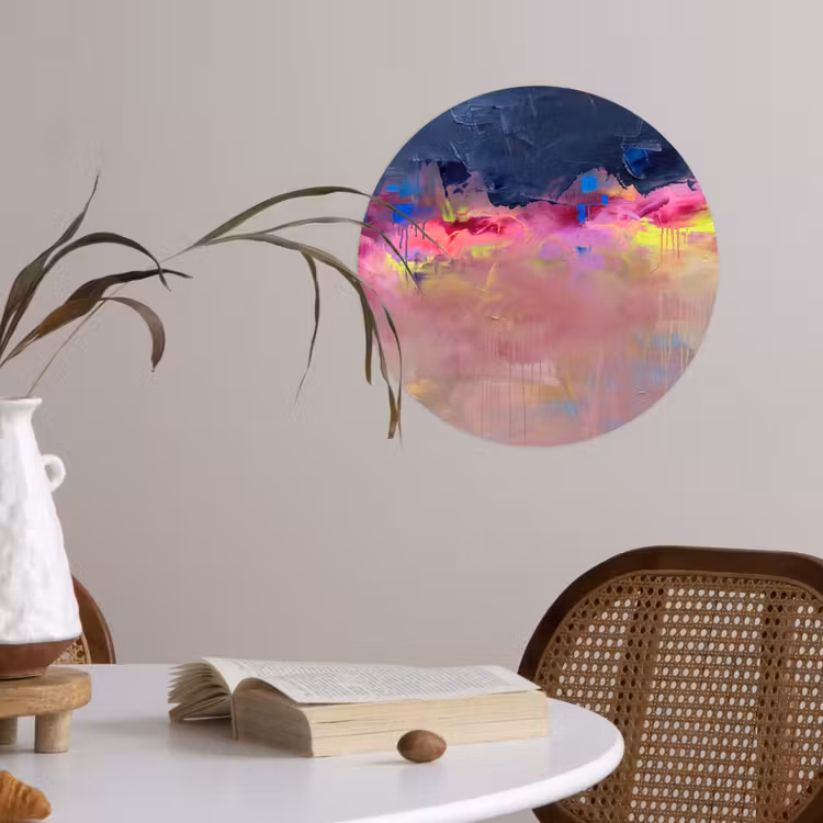 Behangcirkel - Abstract - Textuur - Kleuren - Modern - Roze — 4