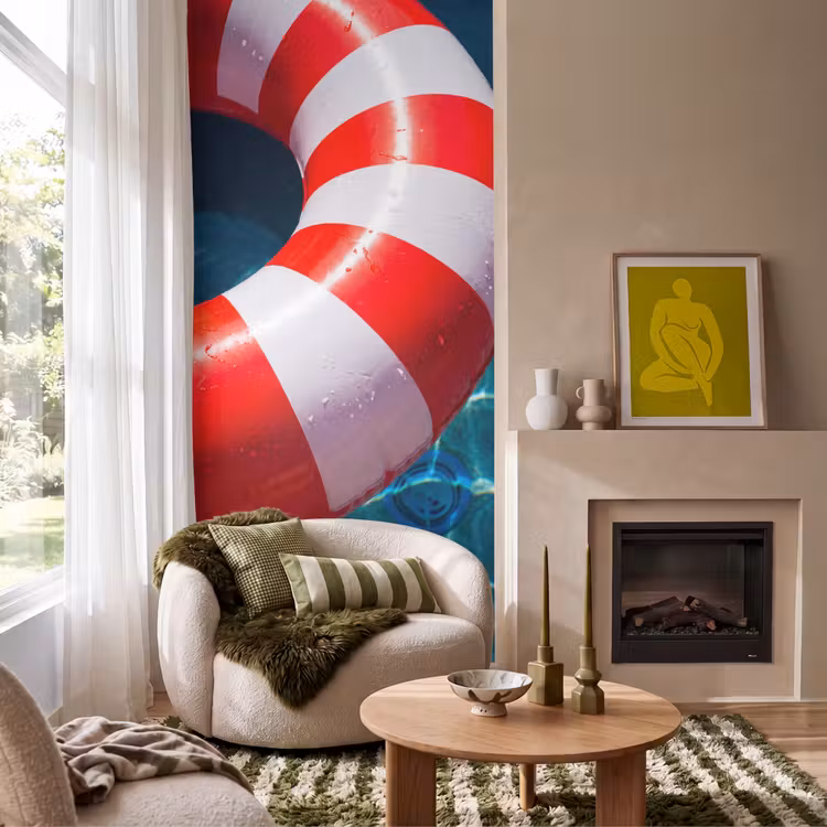 Behang - Recreatie - Water - Zomer - Rood - Wit — 1