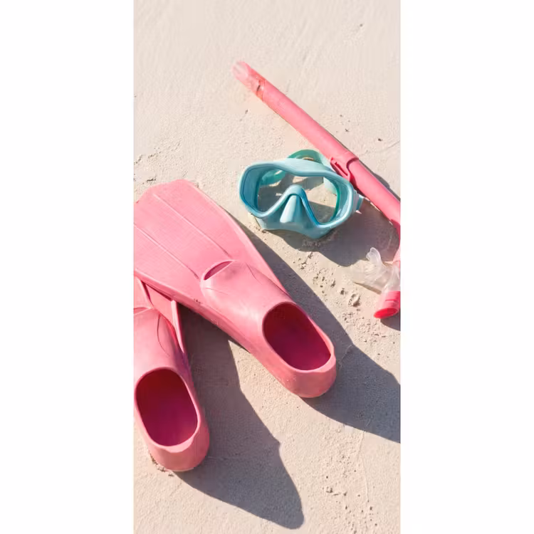 Behang - Snorkelset - Strand - Zomer - Roze — 2
