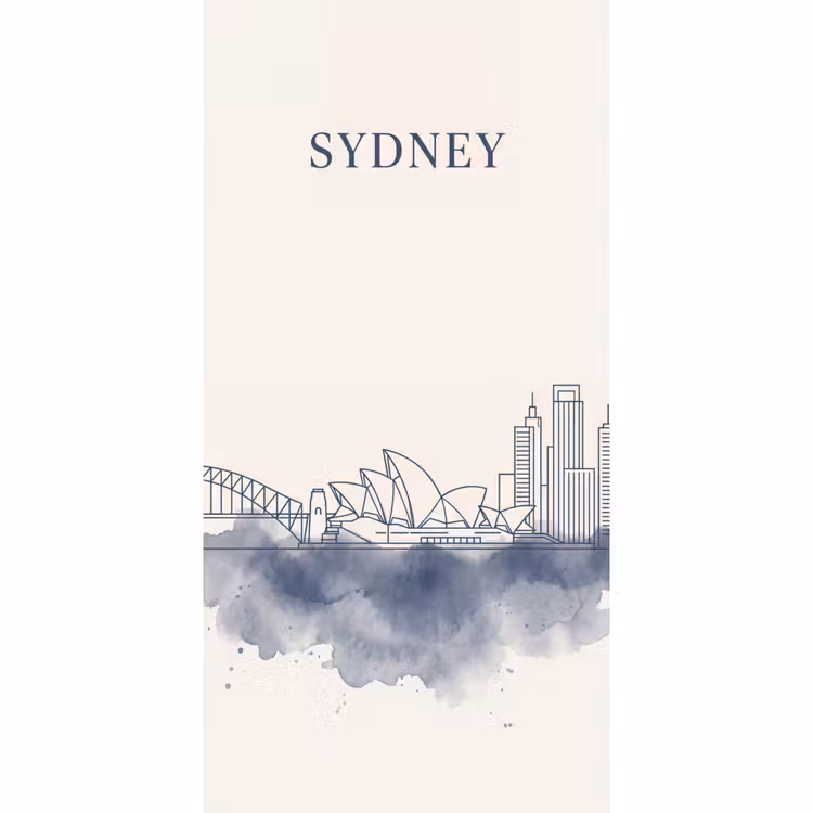 Behang - Stad - Skyline - Architectuur - Minimalistisch - Blauw — 2