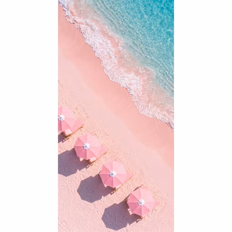 Behang - Strand - Roze zand - Zee - Zomer - Natuur — 2