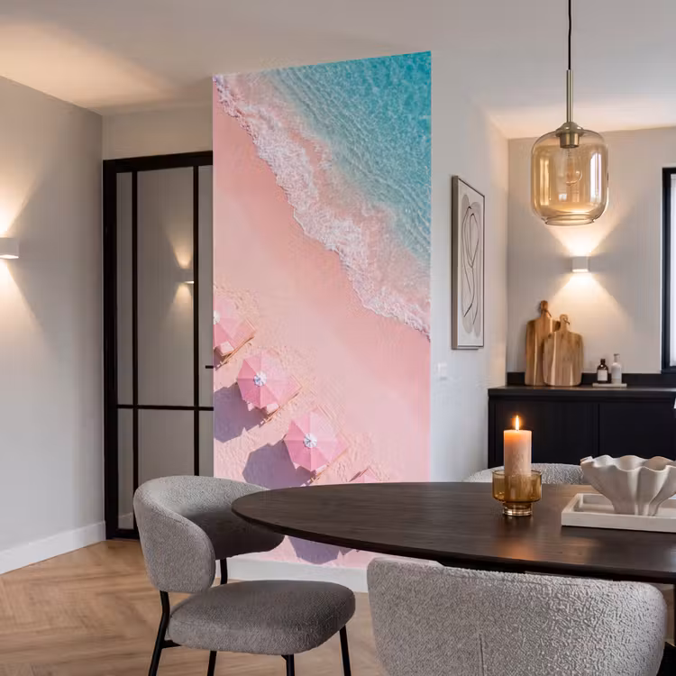 Behang - Strand - Roze zand - Zee - Zomer - Natuur — 5
