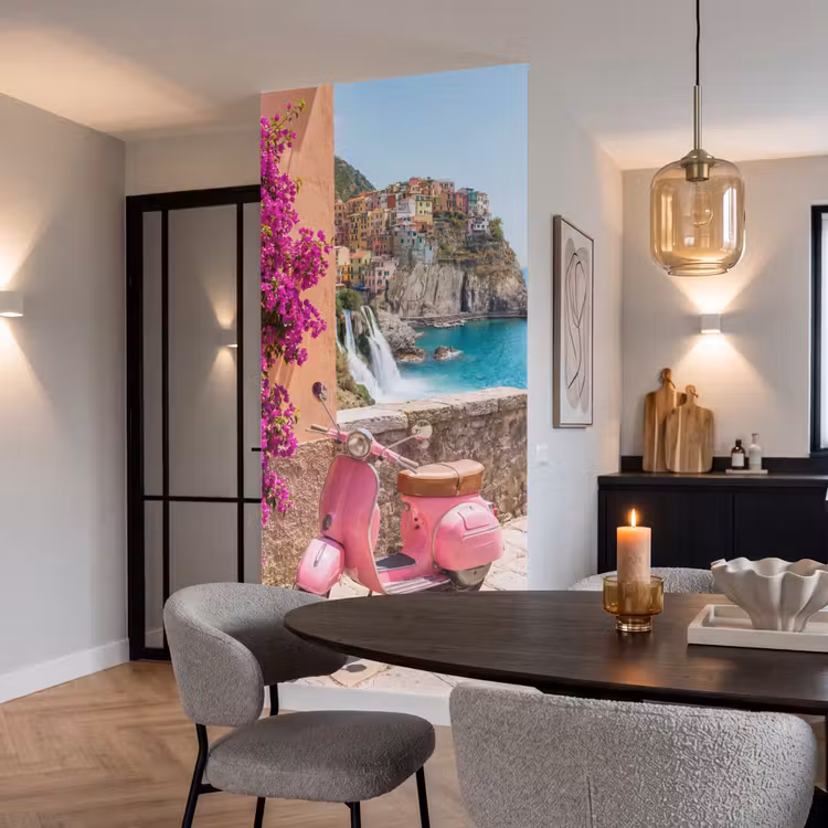 Behang - Voertuig - Roze - Kust - Zomer - Reizen — 5
