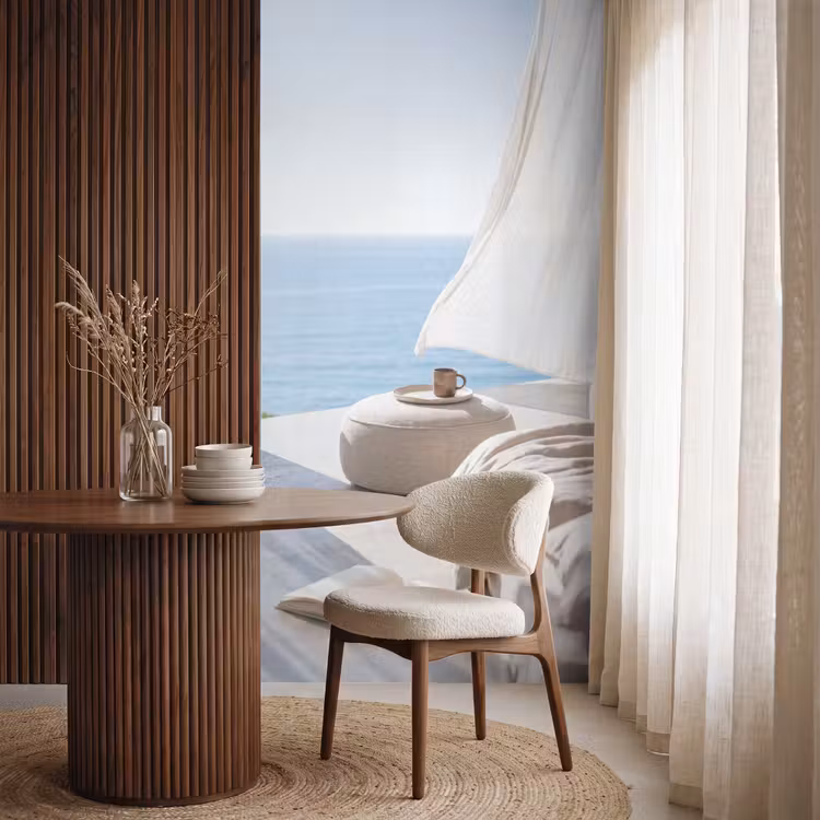 Behang - Interieur - Zeezicht - Modern - Rust - Beige — 4