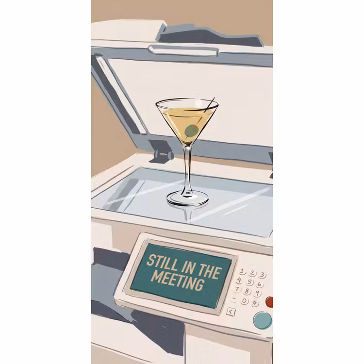 Behang - Kantoor - Drank - Humor - Illustratie — 2