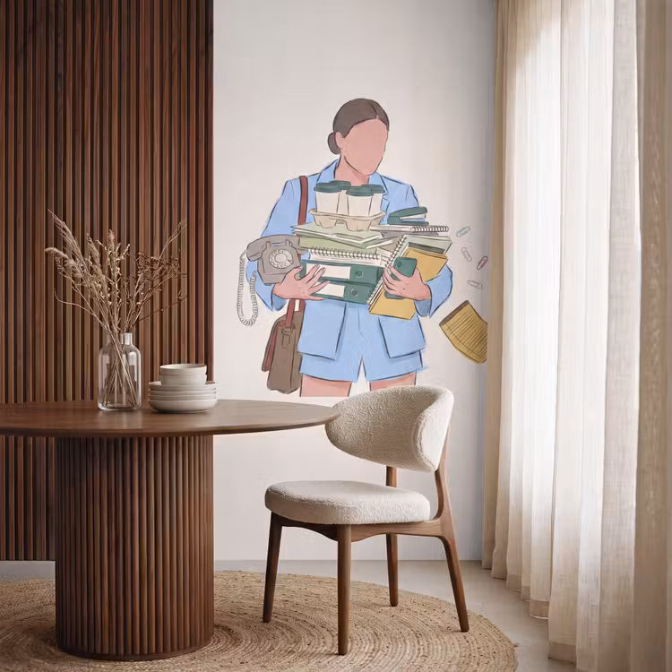 Behang - Mens - Kantoorartikelen - Werk - Modern — 4