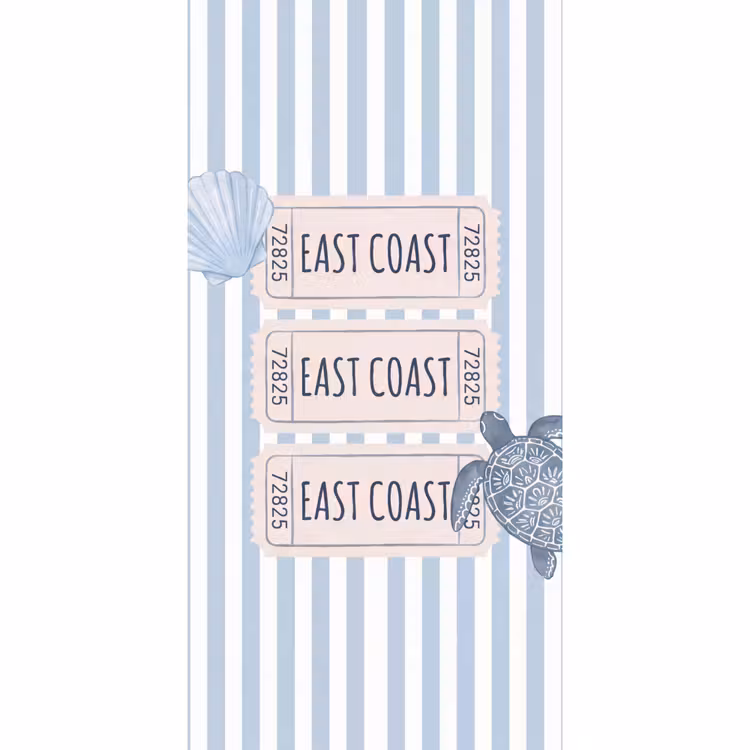 Behang - Schelp - Oceaan - Kust - Blauw - Illustratie — 2