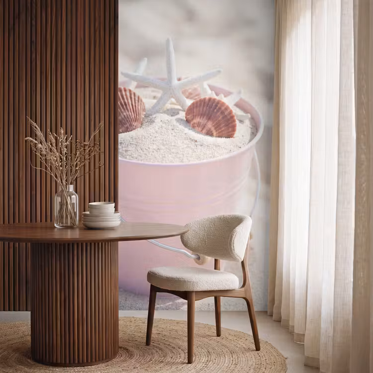 Behang - Strand - Schelpen - Zomer - Roze - Decoratie — 4