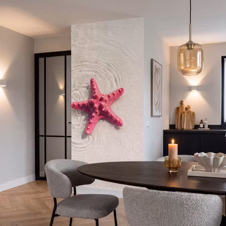 Behang - Zeeleven - Zeester - Strand - Roze - Water — 5