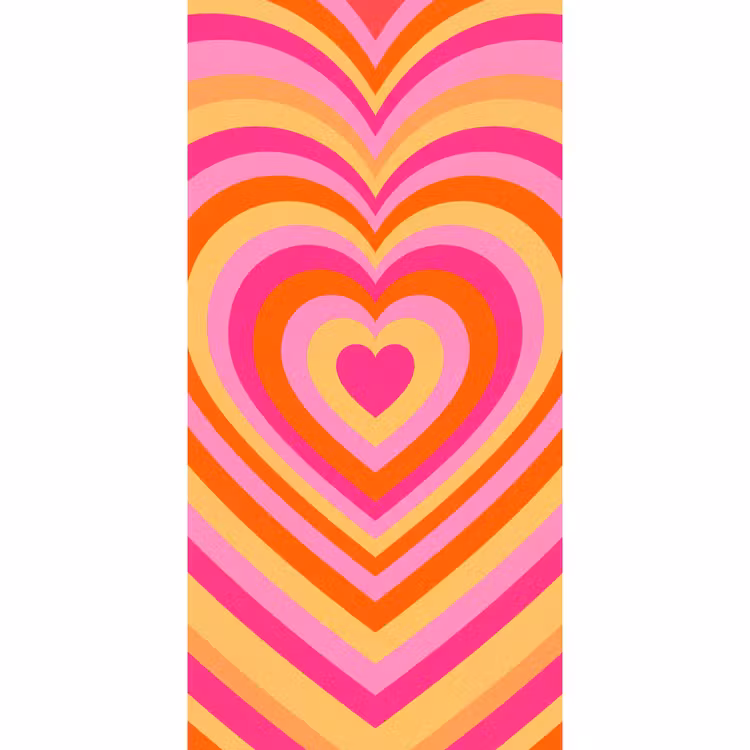 Behang - Hart - Concentrisch - Abstract - Liefde - Kleurrijk — 2