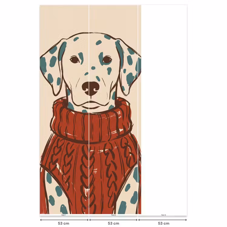 Behang - Hond - Trui - Winter - Dieren - Rood — 6
