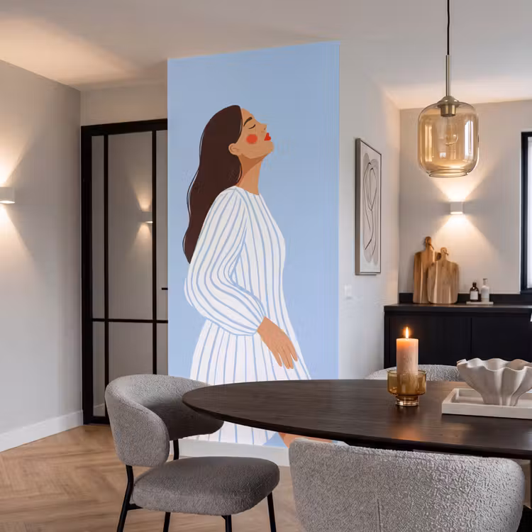 Behang - Vrouw - Profiel - Rust - Modern - Illustratie — 5