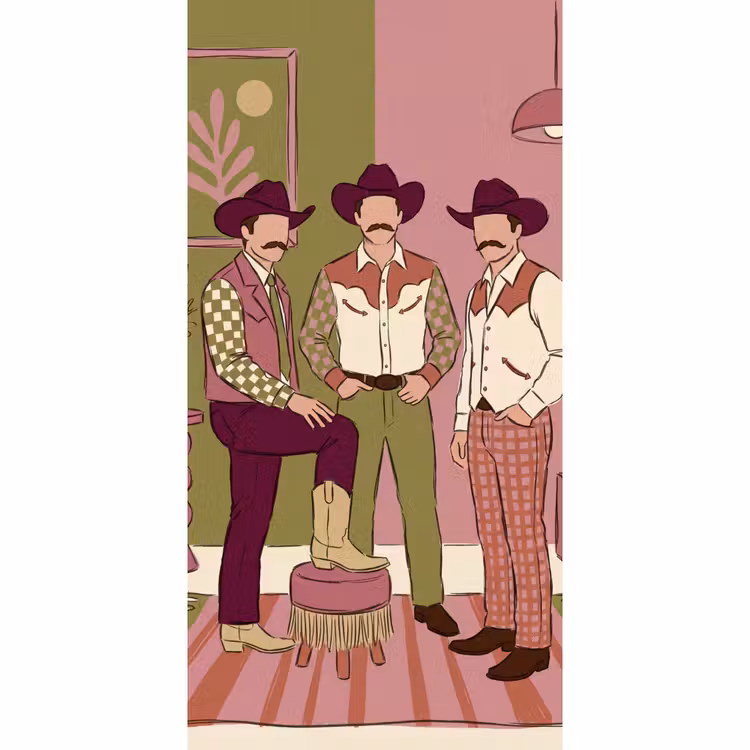Behang - Mensen - Mannen - Hoeden - Retro - Interieur — 2