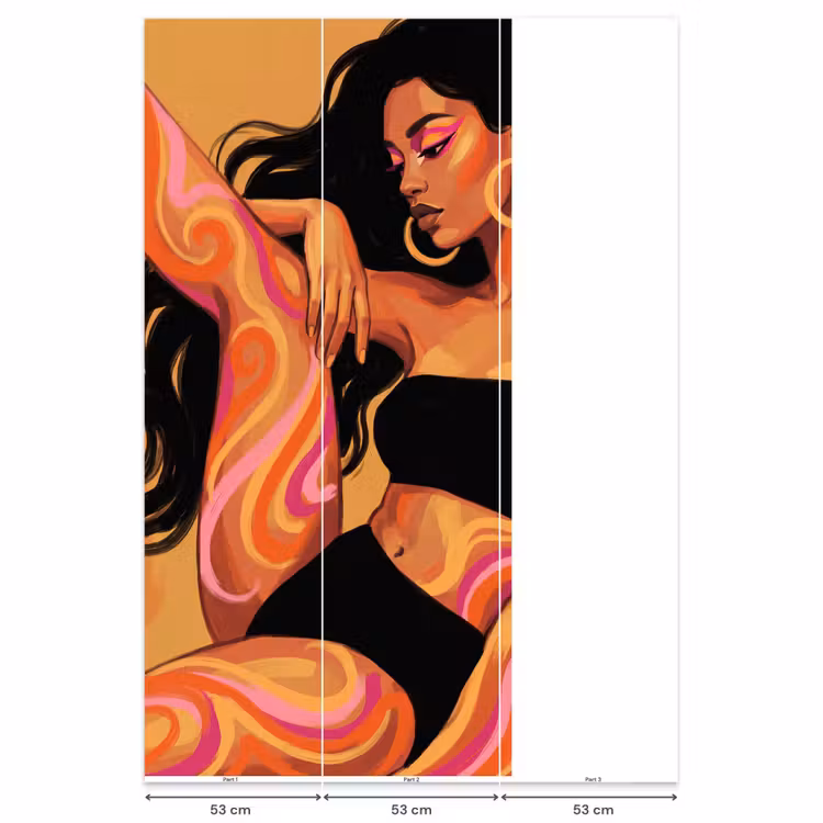 Behang - Vrouw - Portret - Abstract - Modern - Kleurrijk — 6