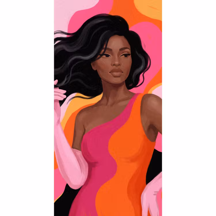 Behang - Vrouw - Portret - Kleurrijk - Modern - Kunst — 2