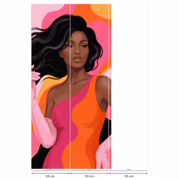 Behang - Vrouw - Portret - Kleurrijk - Modern - Kunst — 6