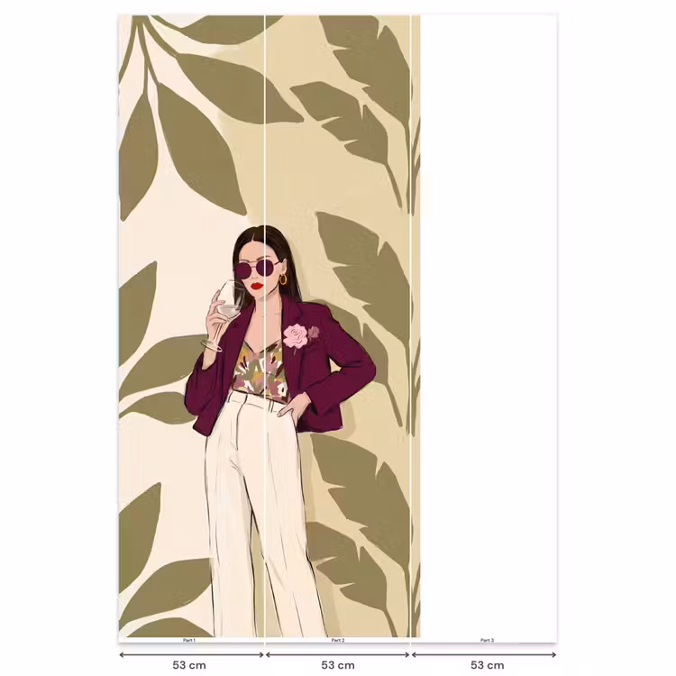 Behang - Vrouw - Wijn - Portret - Mode - Modern — 6