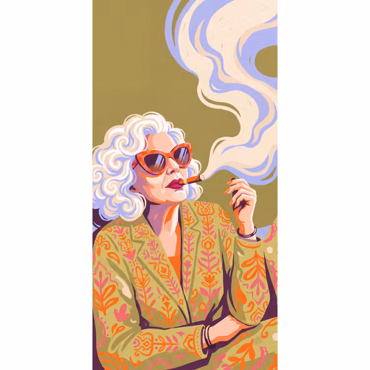 Behang - Vrouw - Zonnebril - Portret - Modern - Kleurrijk — 2
