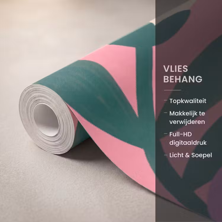 Behang - Vrouw - Cocktail - Bloemen - Modern - Roze — 3