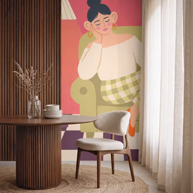 Behang - Vrouw - Rust - Interieur - Modern - Kunst — 4