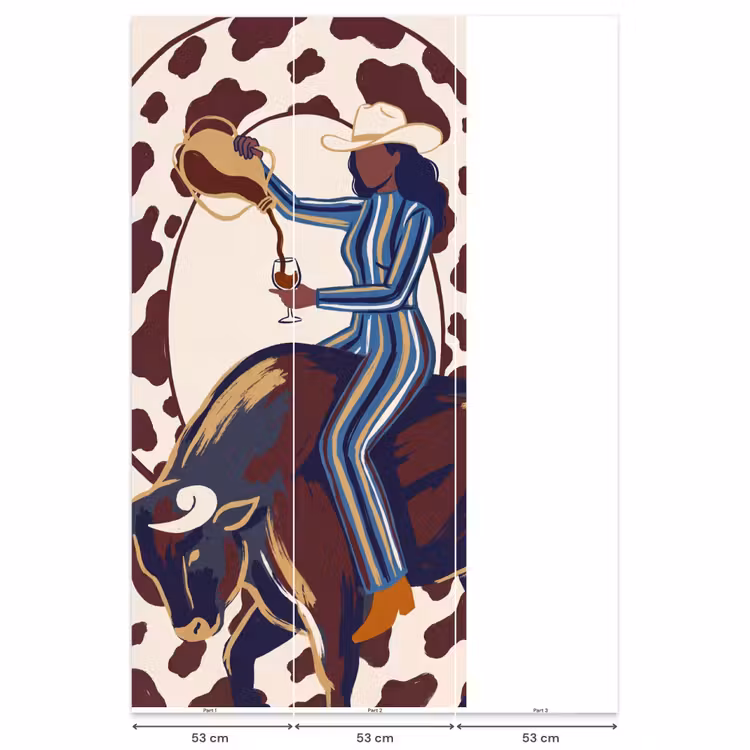 Behang - Mensen - Dieren - Cowboy - Abstract - Kleurrijk — 6
