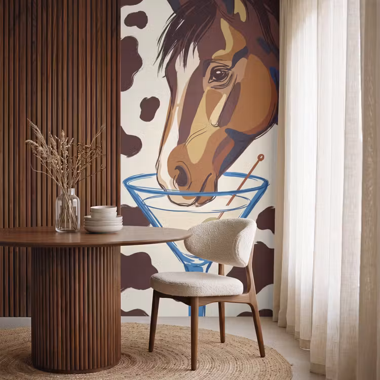 Behang - Paard - Martini - Dieren - Abstract - Bruin — 4