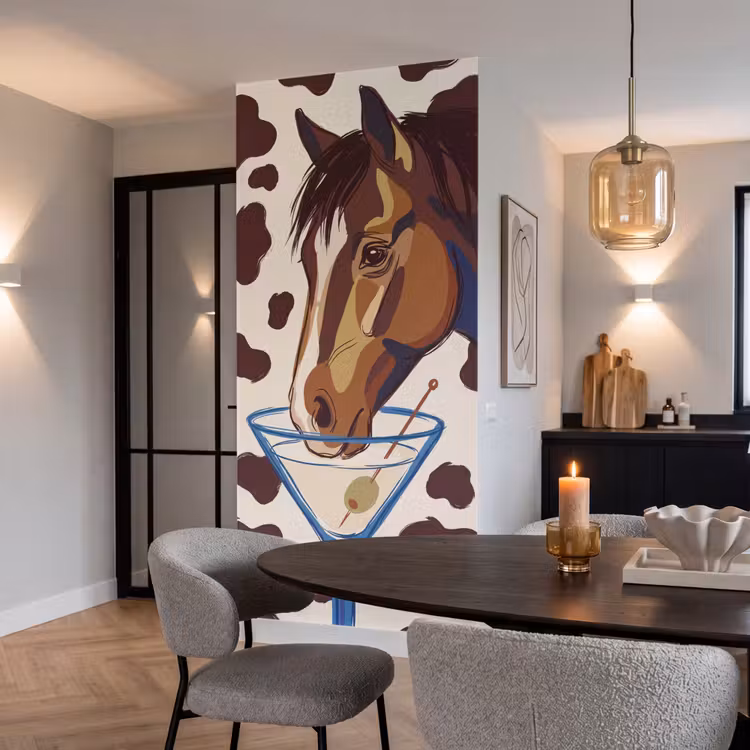 Behang - Paard - Martini - Dieren - Abstract - Bruin — 5