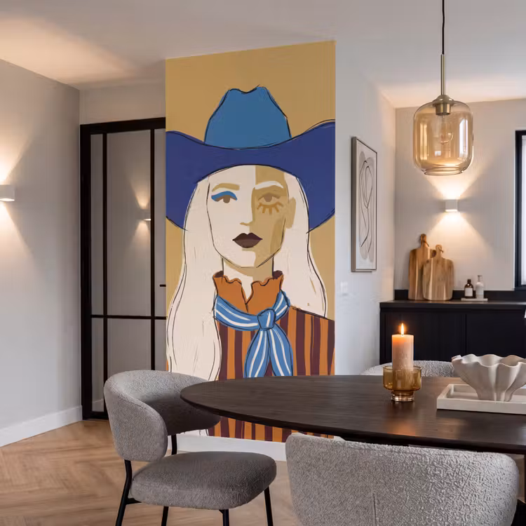 Behang - Vrouw - Portret - Abstract - Kleurrijk - Modern — 5