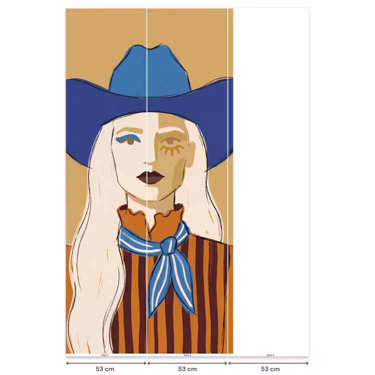 Behang - Vrouw - Portret - Abstract - Kleurrijk - Modern — 6