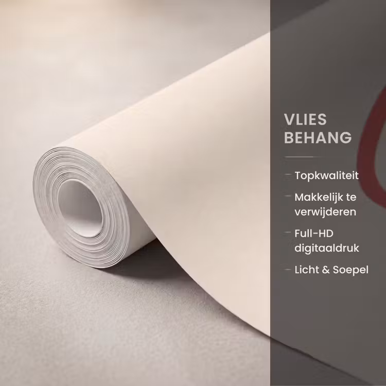 Behang - Kat - Harten - Dieren - Modern - Rood — 3