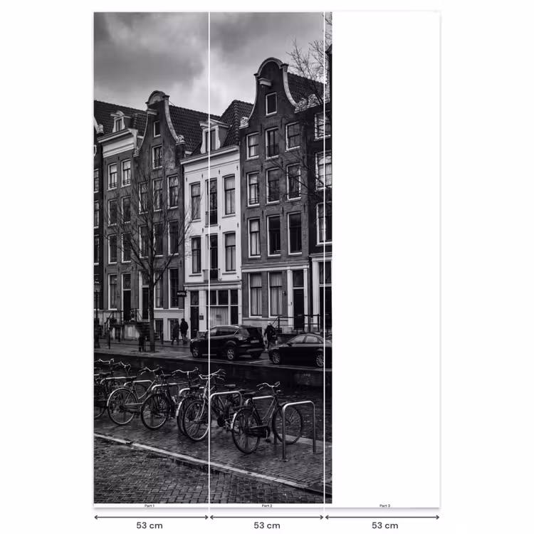 Behang - Huis - Gracht - Amsterdam - Architectuur - Zwart-wit — 6