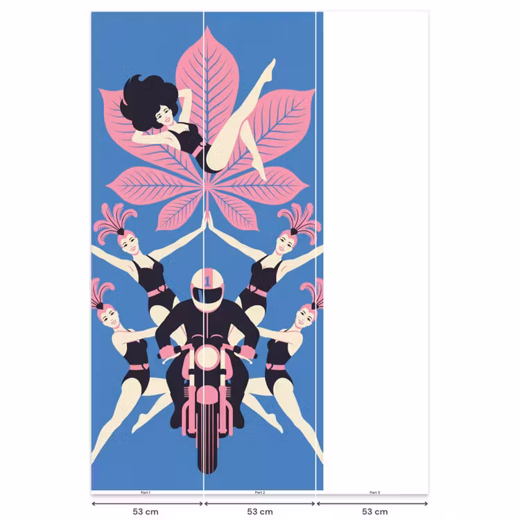 Behang - Mensen - Dans - Motor - Retro - Roze — 6