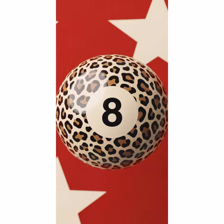 Behang - Spel - Dierenprint - Nummer 8 - Modern - Rood — 2