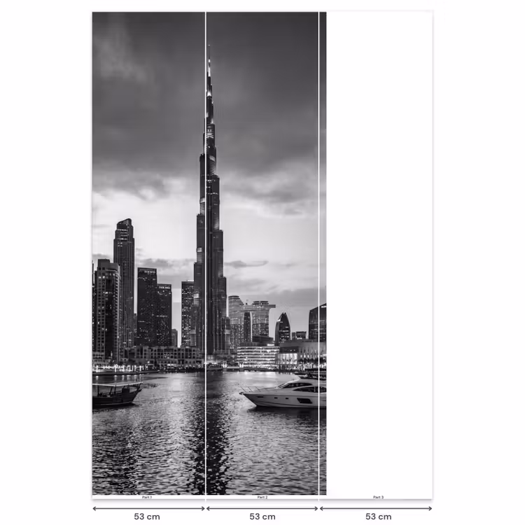 Behang - Stad - Skyline - Architectuur - Avond - Zwart-wit — 6