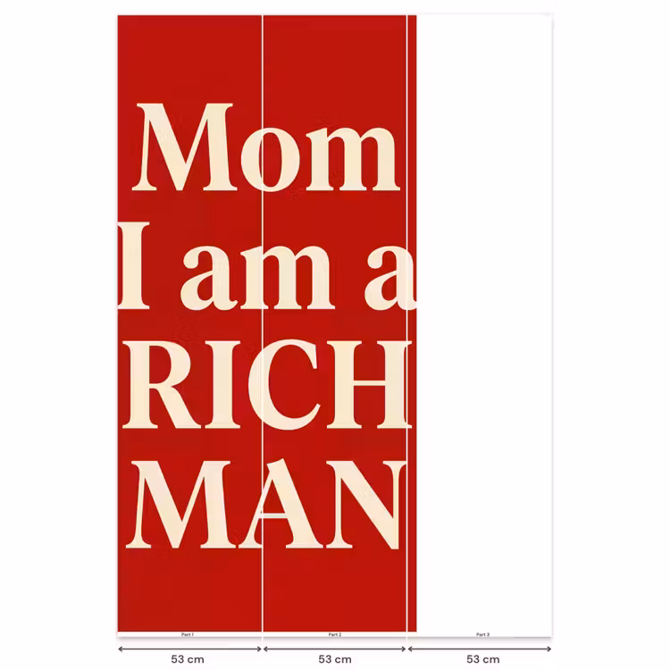 Behang - Tekst - Rijkdom - Motivatie - Rood - Modern — 6