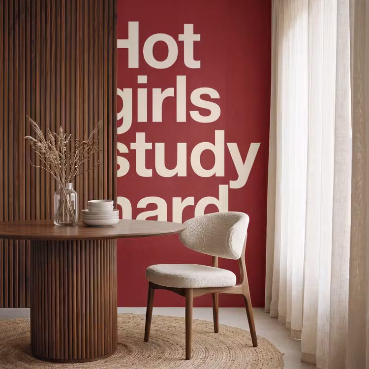 Behang - Tekst - Studie - Motivatie - Modern - Rood — 4