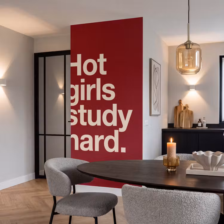 Behang - Tekst - Studie - Motivatie - Modern - Rood — 5
