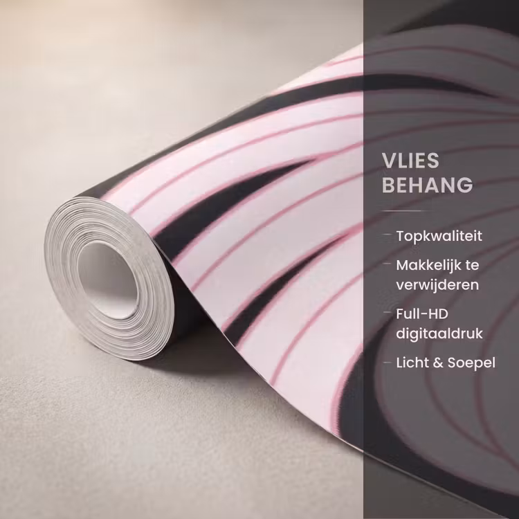 Behang - Vrouw - Danseres - Slangen - Art Deco - Roze — 3