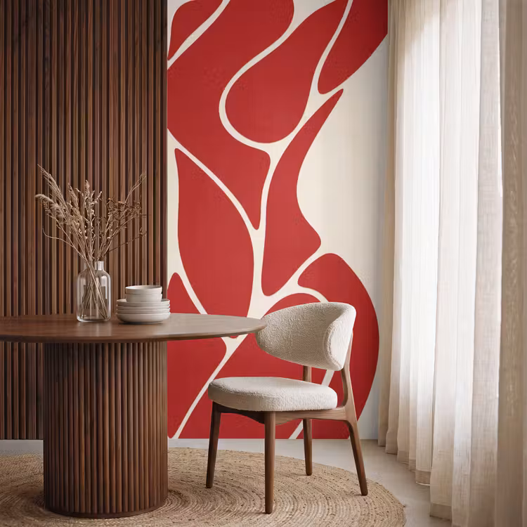 Behang - Vrouw - Figuur - Abstract - Modern - Rood — 4
