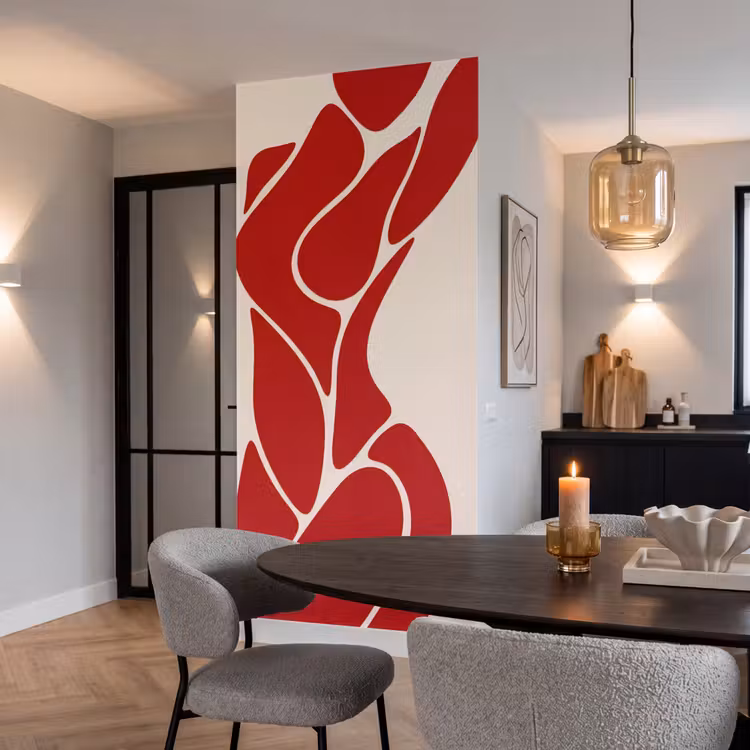 Behang - Vrouw - Figuur - Abstract - Modern - Rood — 5