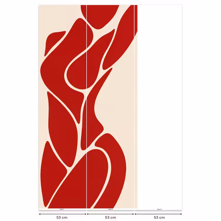Behang - Vrouw - Figuur - Abstract - Modern - Rood — 6