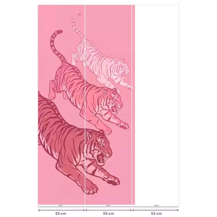 Behang - Kat - Springend - Dieren - Roze - Modern — 6