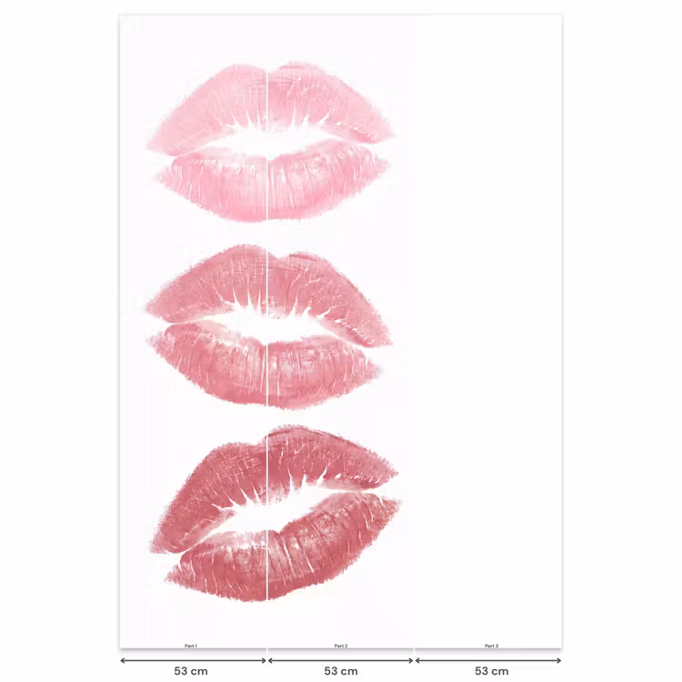 Behang - Lippen - Kusafdruk - Roze - Modern - Abstract — 6