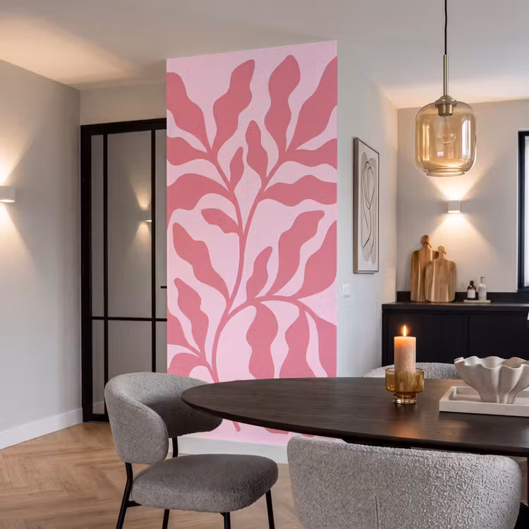 Behang - Planten - Organisch - Abstract - Modern - Roze — 5