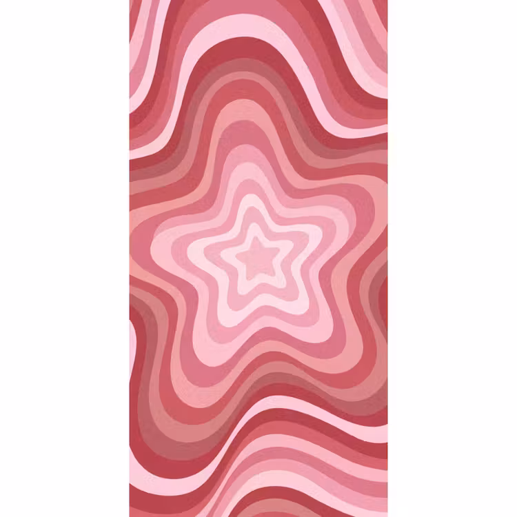 Behang - Ster - Golvend - Abstract - Roze — 2